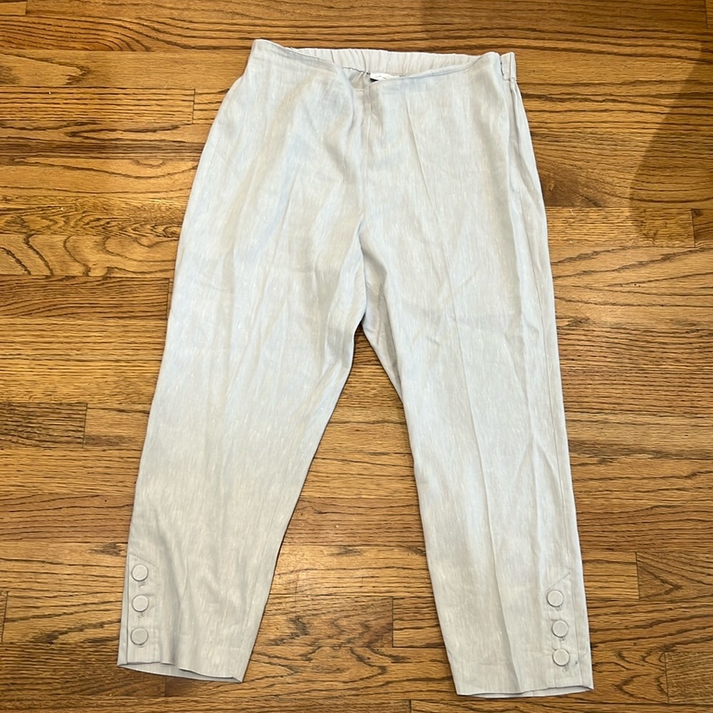 J Jill linen stretch m petite slate khaki pants women’s